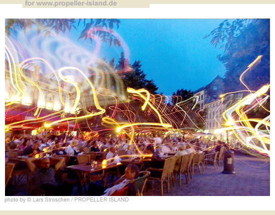 My Berlin Photos Berlin at NIGHT hackesche biergarten